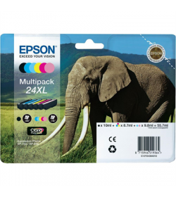 Ink Epson T243840 Multipack 6 Colours Claria Photo HD Ink Elephant