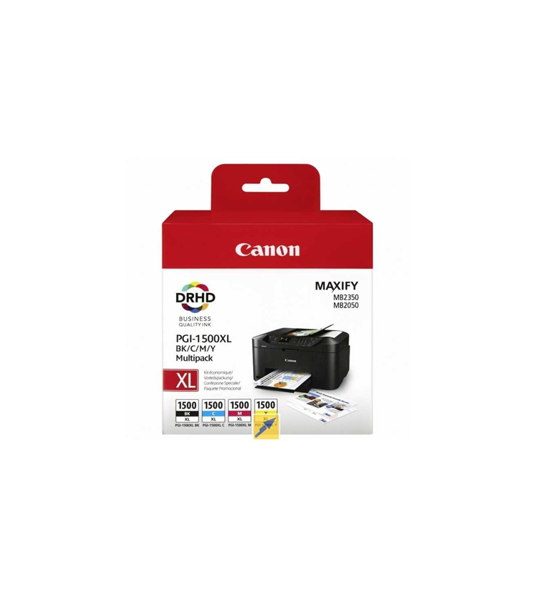 Ink Canon PGI1500XL 1x34.7ml Blk ink & 3x12ml c,m,y Multi Pack (Black Cyan Magenta Yellow)