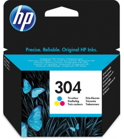 Ink HP No 304 Tri-Color Ink Crtr 100 pgs