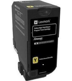 Toner Laser Lexmark 74C2HY0 High Yield Yellow -12k Pgs  74C2HY0