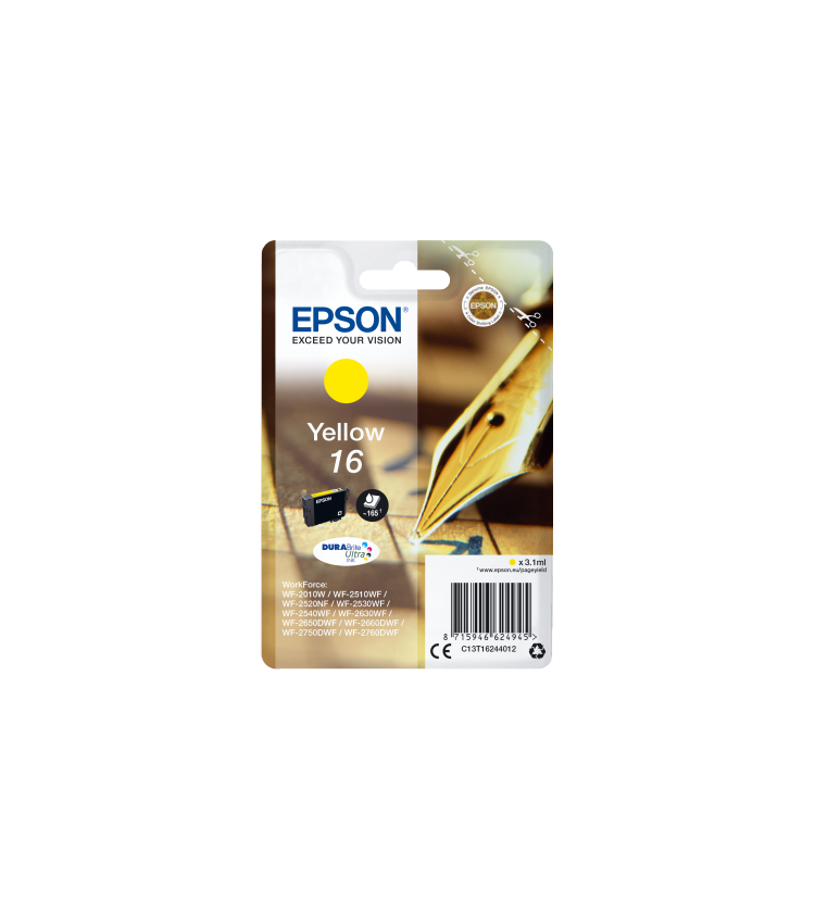 Ink Epson T162440 Yellow with pigment ink
