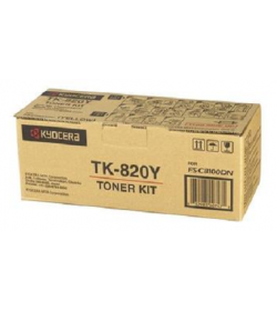 Toner Yellow Laser Kyocera TK820Y - 7K Pgs