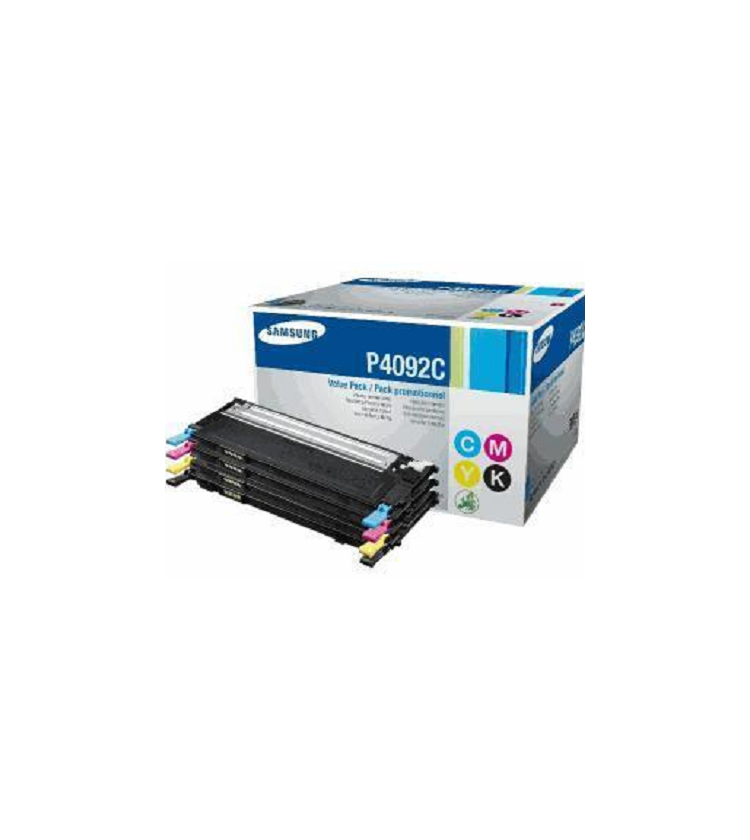 Toner Kit Color Laser Samsung-HP CLT-P4092C - 4Colors (Black, Cyan Magenta Yellow) - 1K Pgs Black and 1.5K Pgs Color