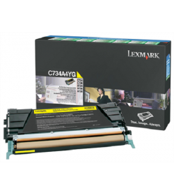 Toner Laser Lexmark C734A6Y Yellow Standard 6K Pgs