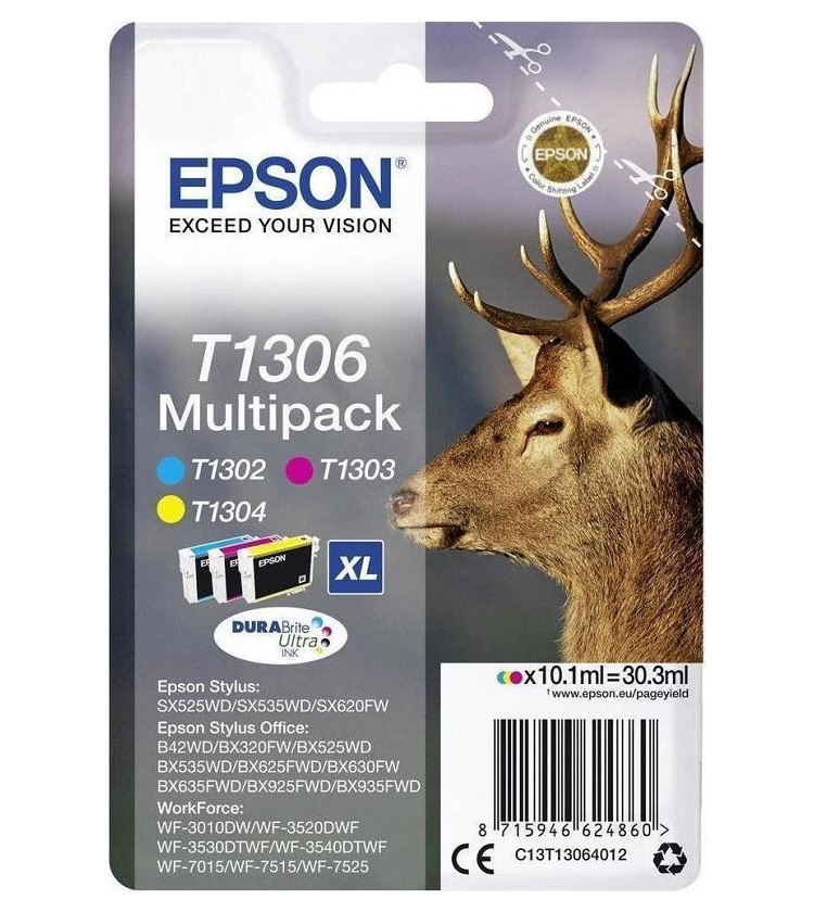 Ink Epson T13064010 MultiPack 3 Ink Crtr new series Stag-Size XL