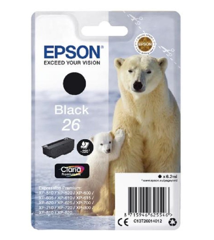 Ink Epson T260140 Black with pigment ink