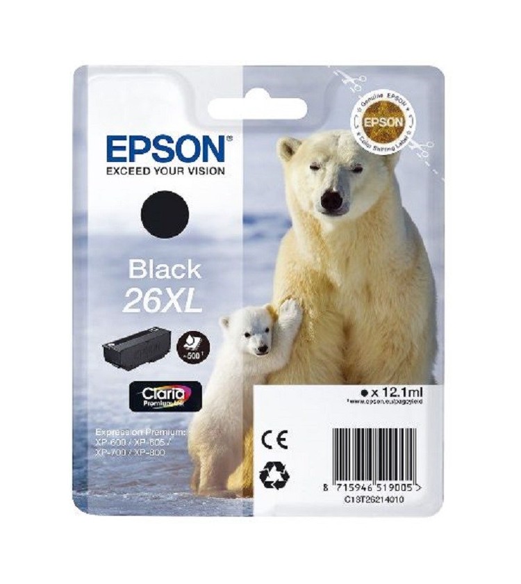 Ink Epson T262140 XL Black with pigment ink