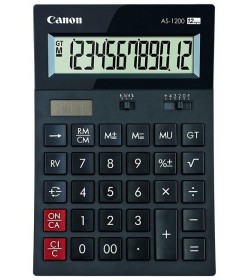 Calculator Canon Semi Desktop Dual Power 12 Digit AS-1200