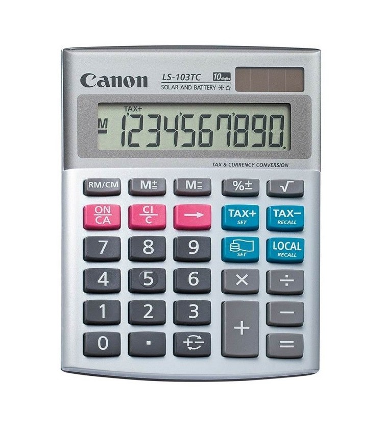 Calculator Canon Desktop Dual Power 10 Digit LS-103TC