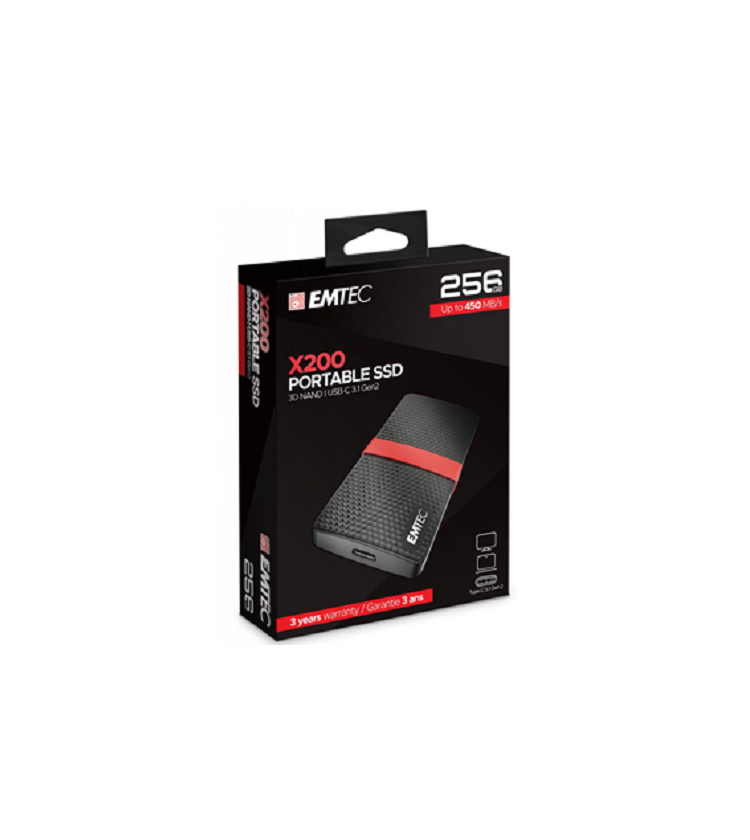 Emtec Εξωτερικός Σκληρός Δίσκος SSD 3.1Gen1 X200 256GB Portable