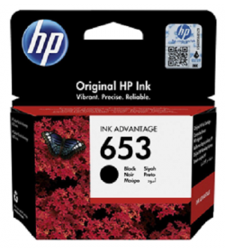 HP 653 Black Original Ink Advantage Cartridge 3YM75AE