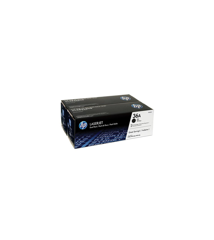 Toner Laser 36A HP LJ P1505 Black Dual Pack