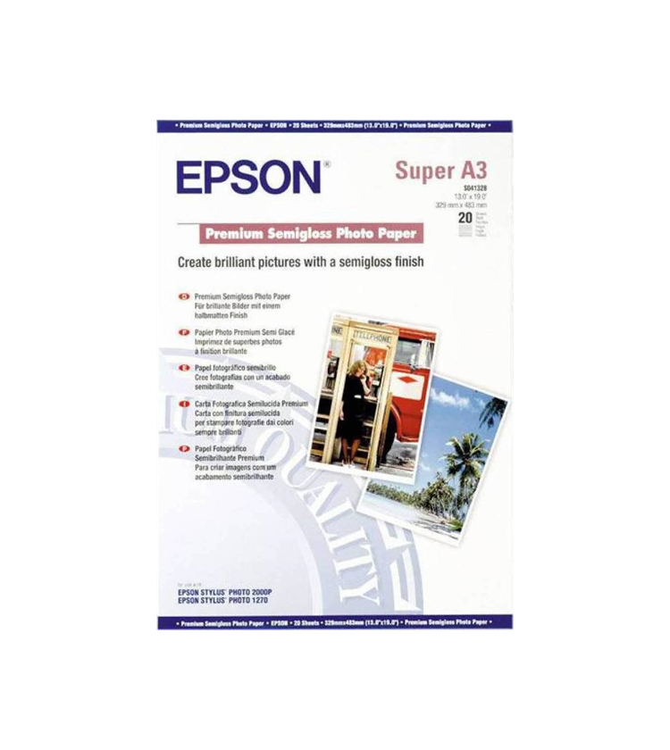 Premium Photo Paper Epson Semi Gloss A3+ 20Shts 251g